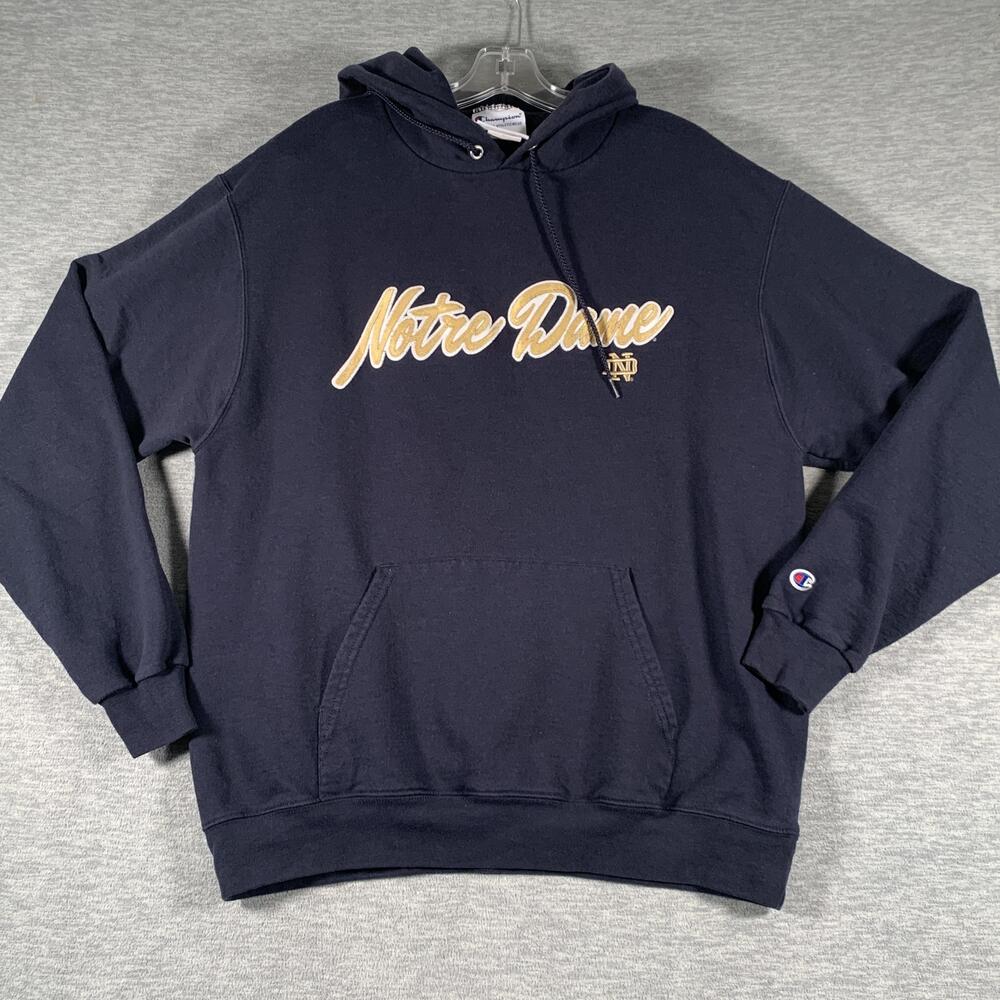 Notre Dame Fighting Irish Hoodie Sweatshirt Mens Large NCAA Football Champion
